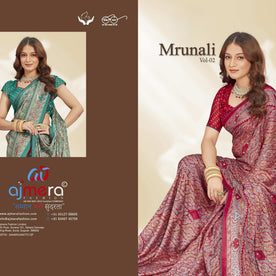 Contemporary Printed Saree with Blouse Piece for Premium Wear | RDD-MRUNALI VOL-2