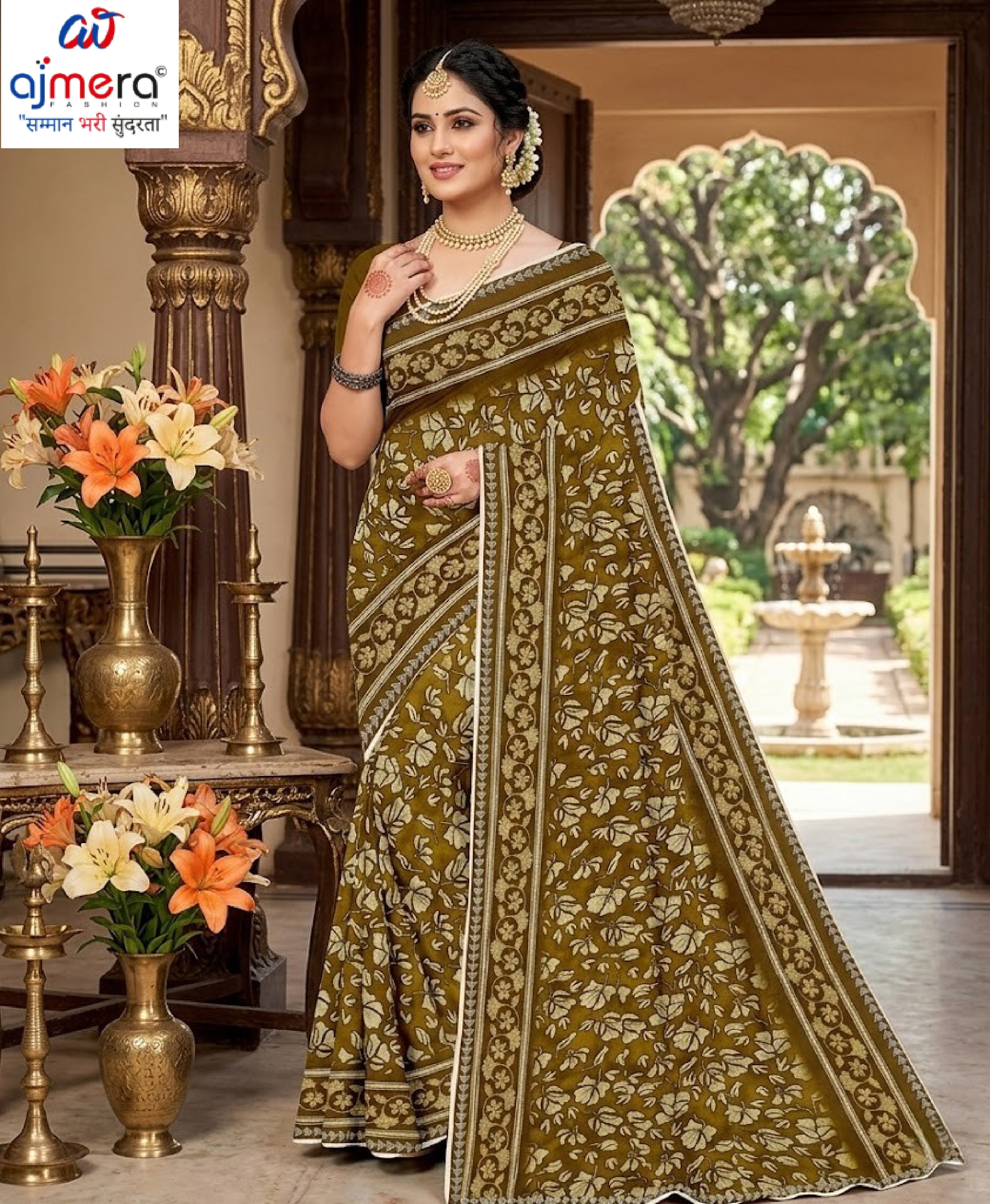 Contemporary Printed Saree with Blouse Piece for Premium Wear  | GPT-MEGHA-2