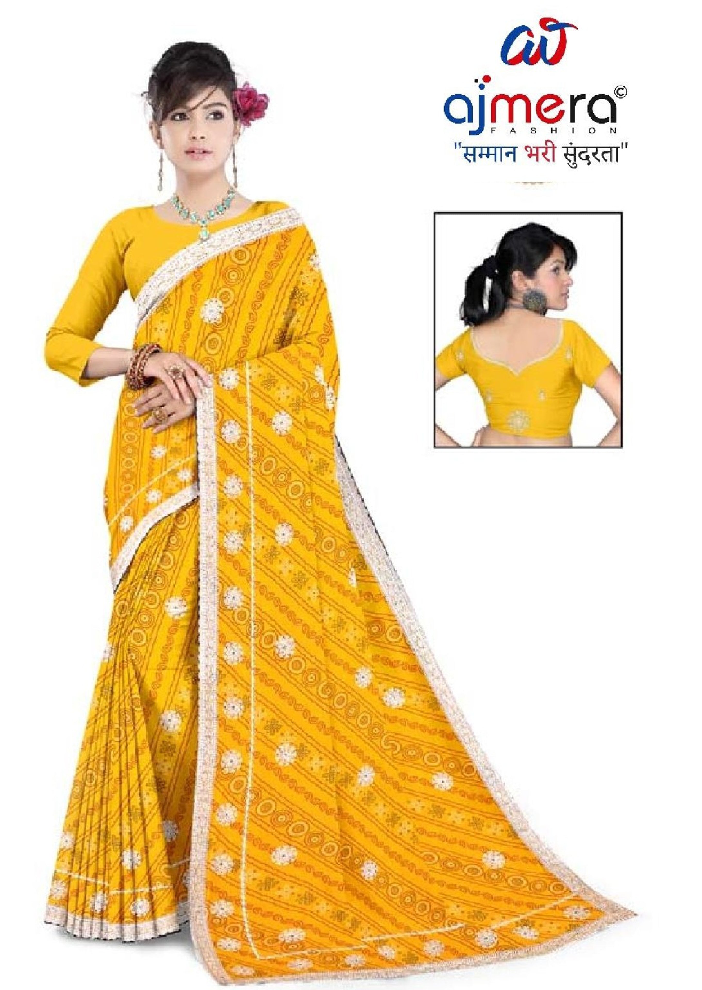 Trendy Printed Saree with Blouse Piece for Women’s Ethnic Wardrobe  | TD-ANARKALI