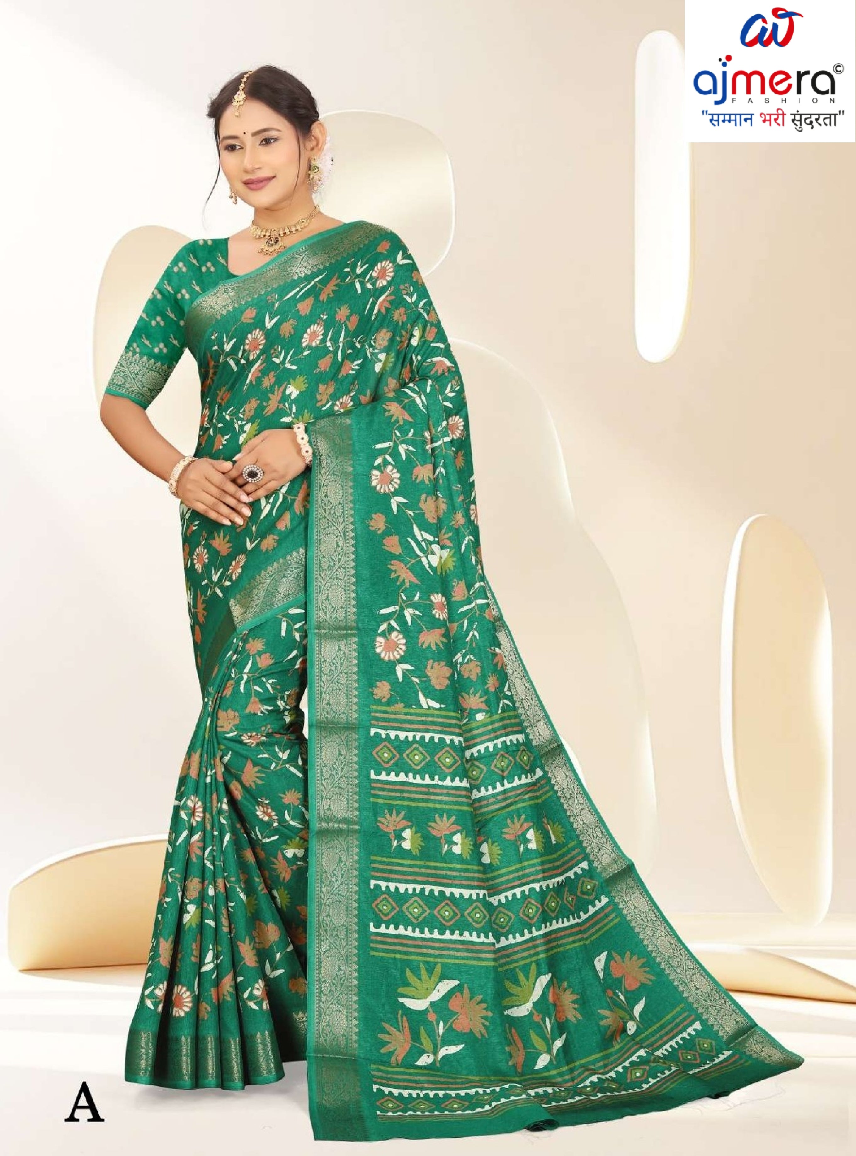 Trendy Printed Saree with Blouse Piece for Women’s Ethnic Wardrobe | RDD-VARSHINI VOL-09