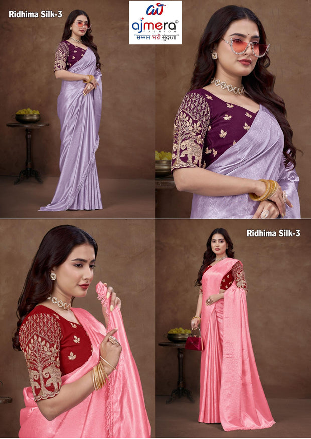Jacquard Dyed Matching Saree Collection with Blouse Piece for Premium Ethnic and Traditional Wear | RLL-RIDHIMA SILK-3