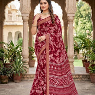 Designer Printed Saree with Blouse Piece for Special Occasions | GLC-ROYAL LADY