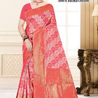 Exclusive Jacquard Silk Saree with Blouse Piece for Premium Cultural Wear | TUL-AMRIT VATIKA COTTON