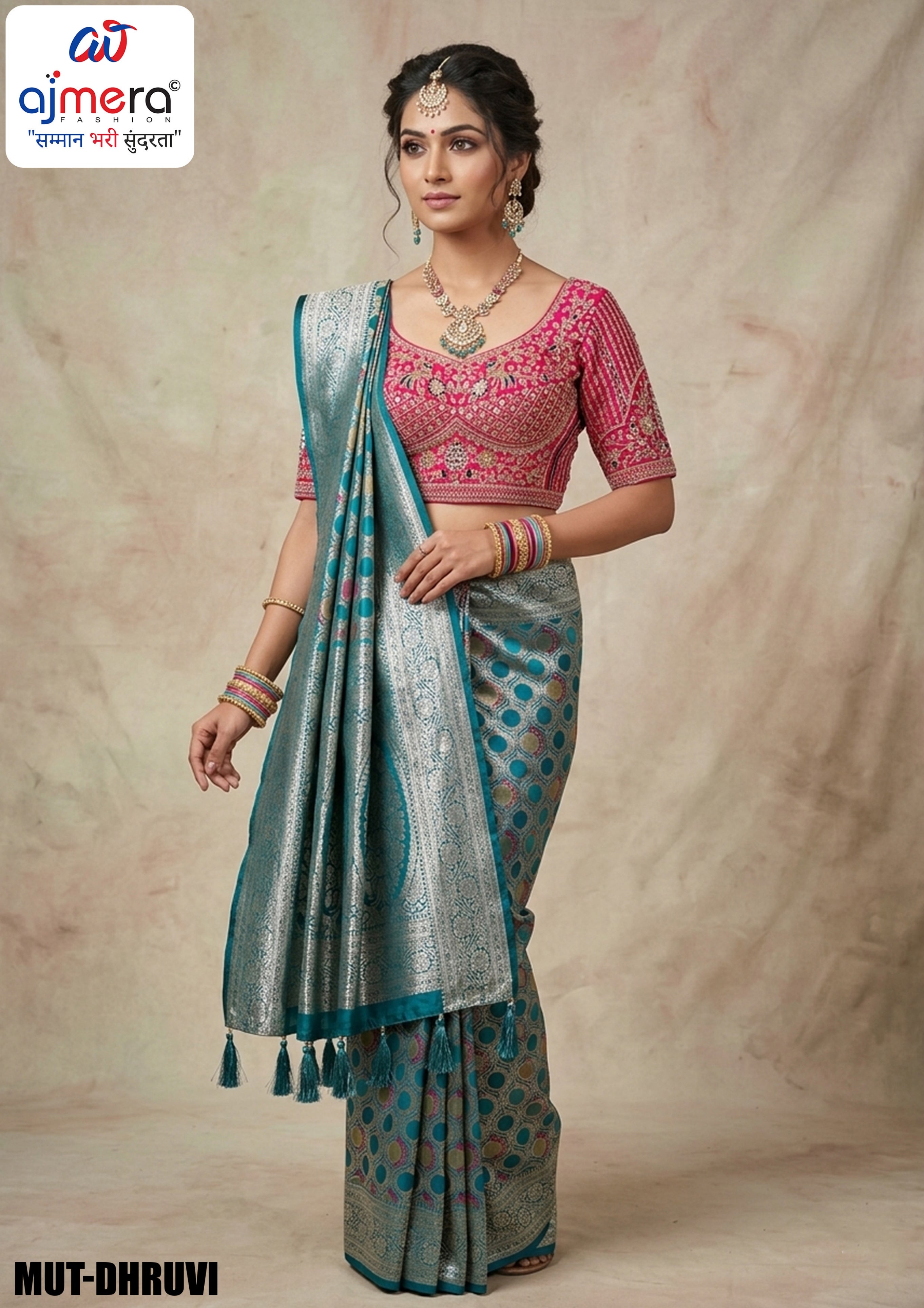 Premium Touch Jacquard Silk Saree With Blouse Piece | MUT-DHRUVI