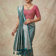 Premium Touch Jacquard Silk Saree With Blouse Piece | MUT-DHRUVI