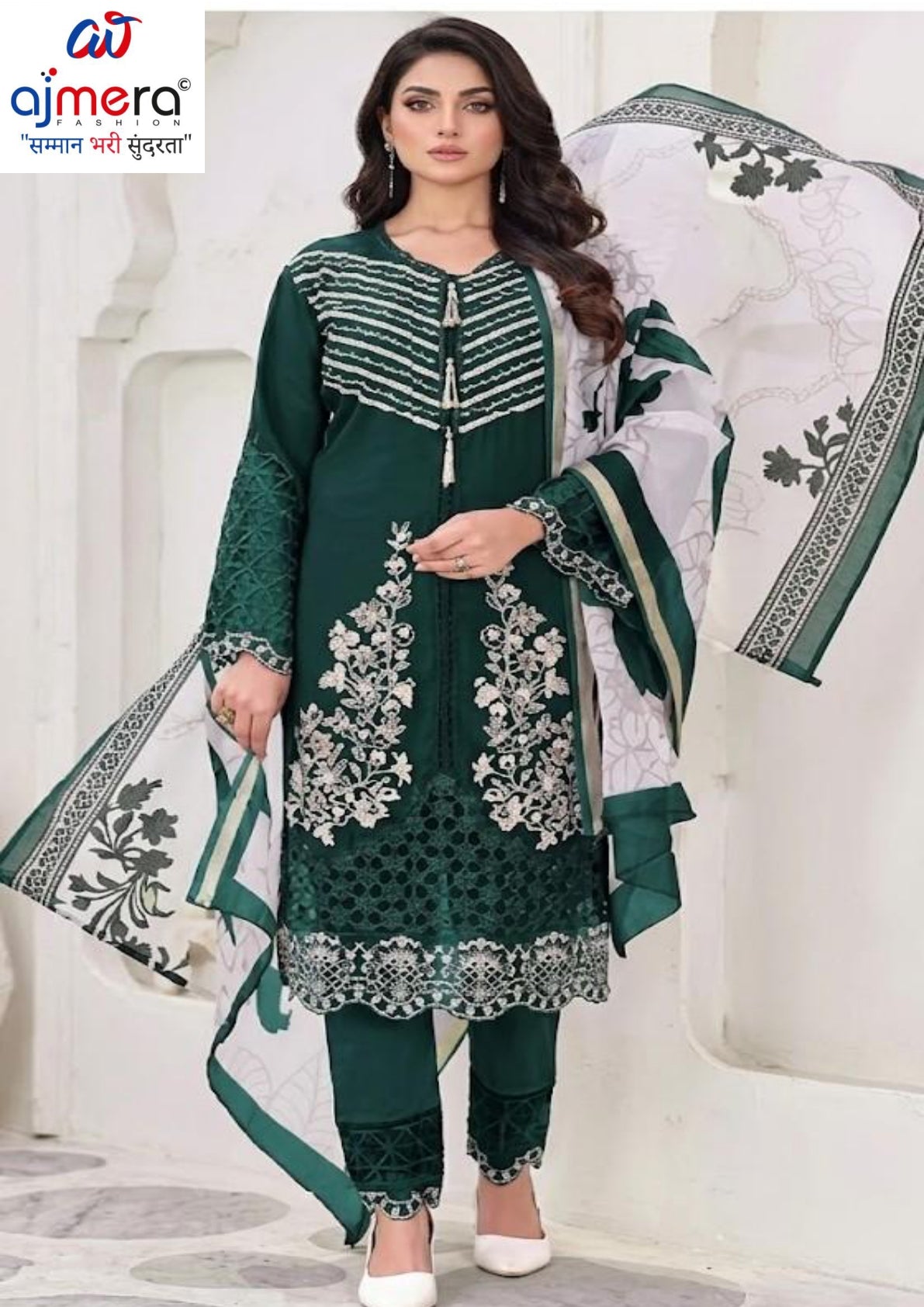 Designer Georgette Stitched Suit | FID-5191
