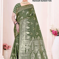 Exclusive Elegance Jacquard Silk Saree With Blouse Piece | TUL-MATWALI AANKHE SILK