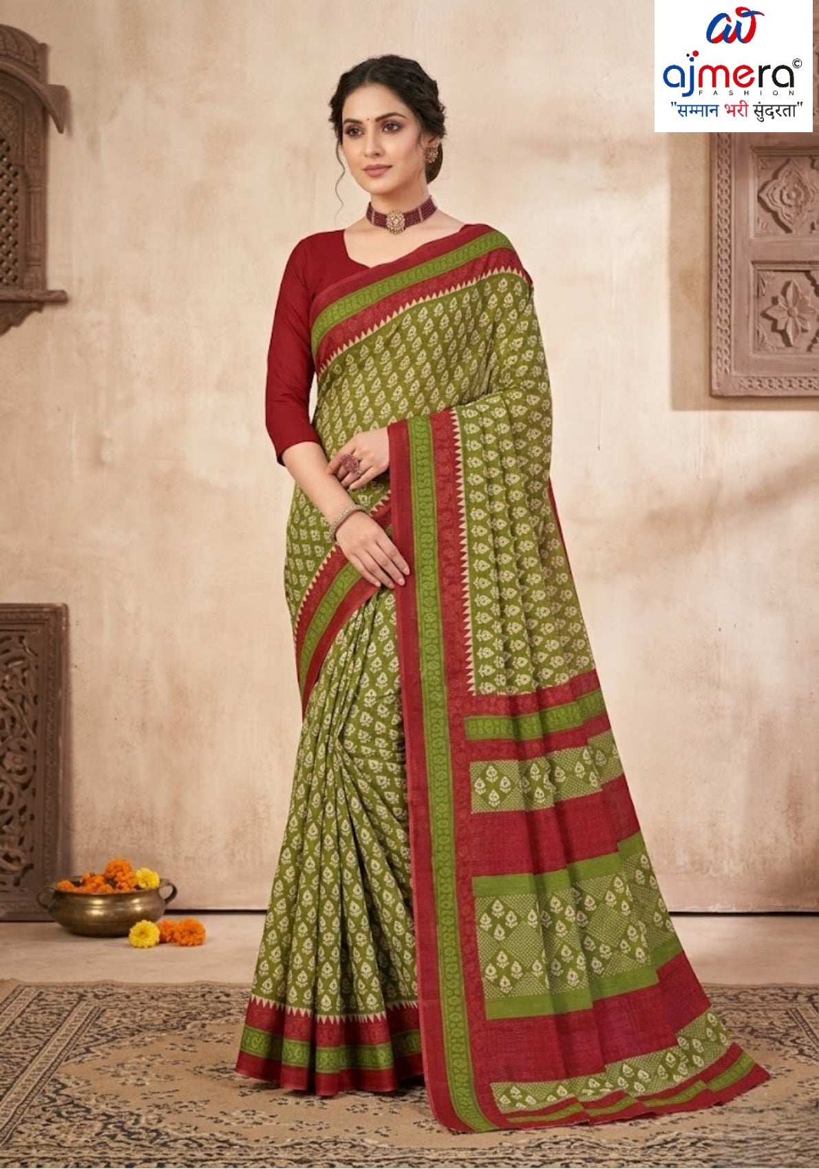 Premium Cotton Saree with Blouse Piece for Premium Ethnic and Traditional Wear | TLS-CHITRALEKHA WITH BP