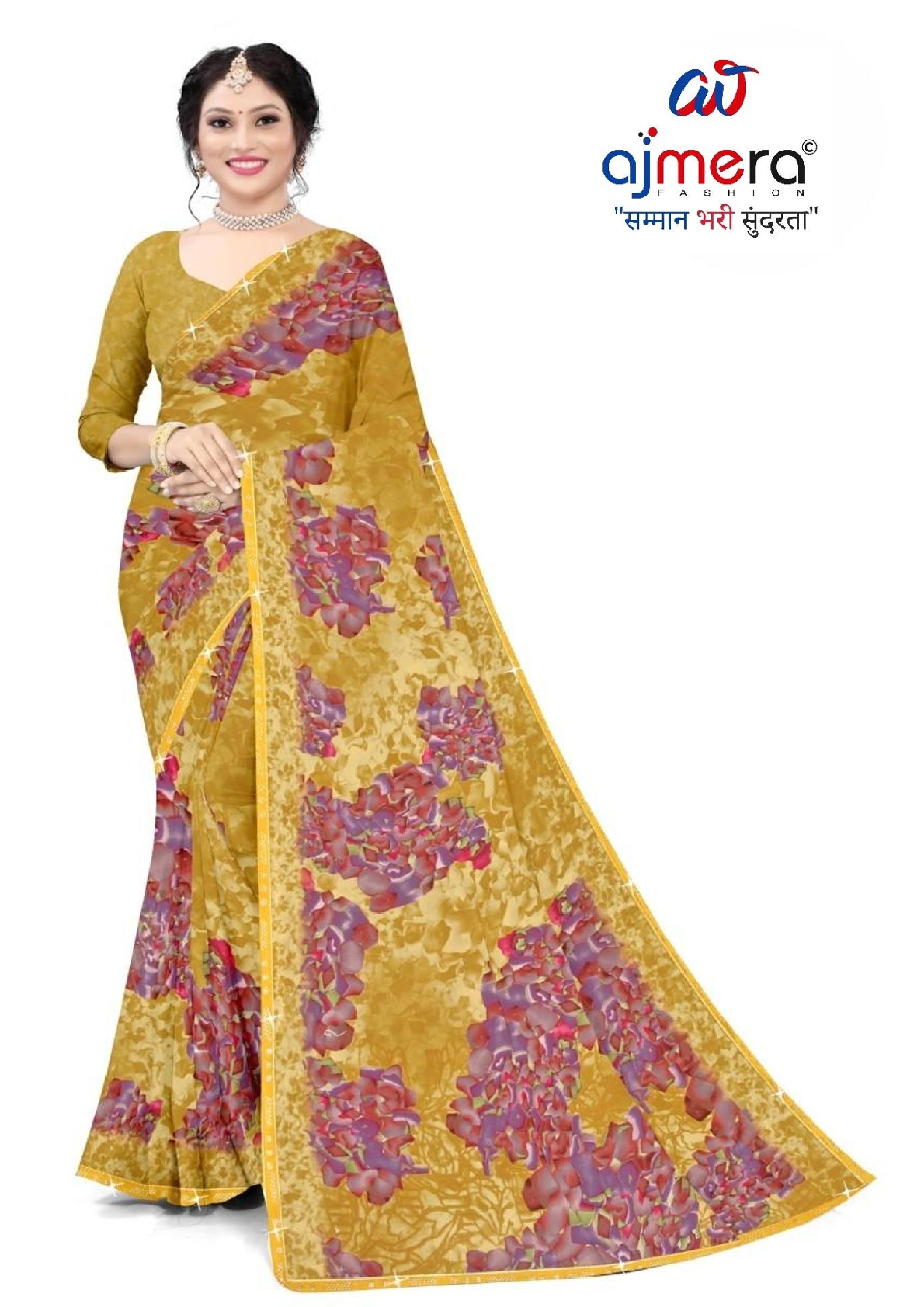 Premium Printed Saree with Matching Blouse Piece for Ethnic Elegance  | TTS-KAVERI