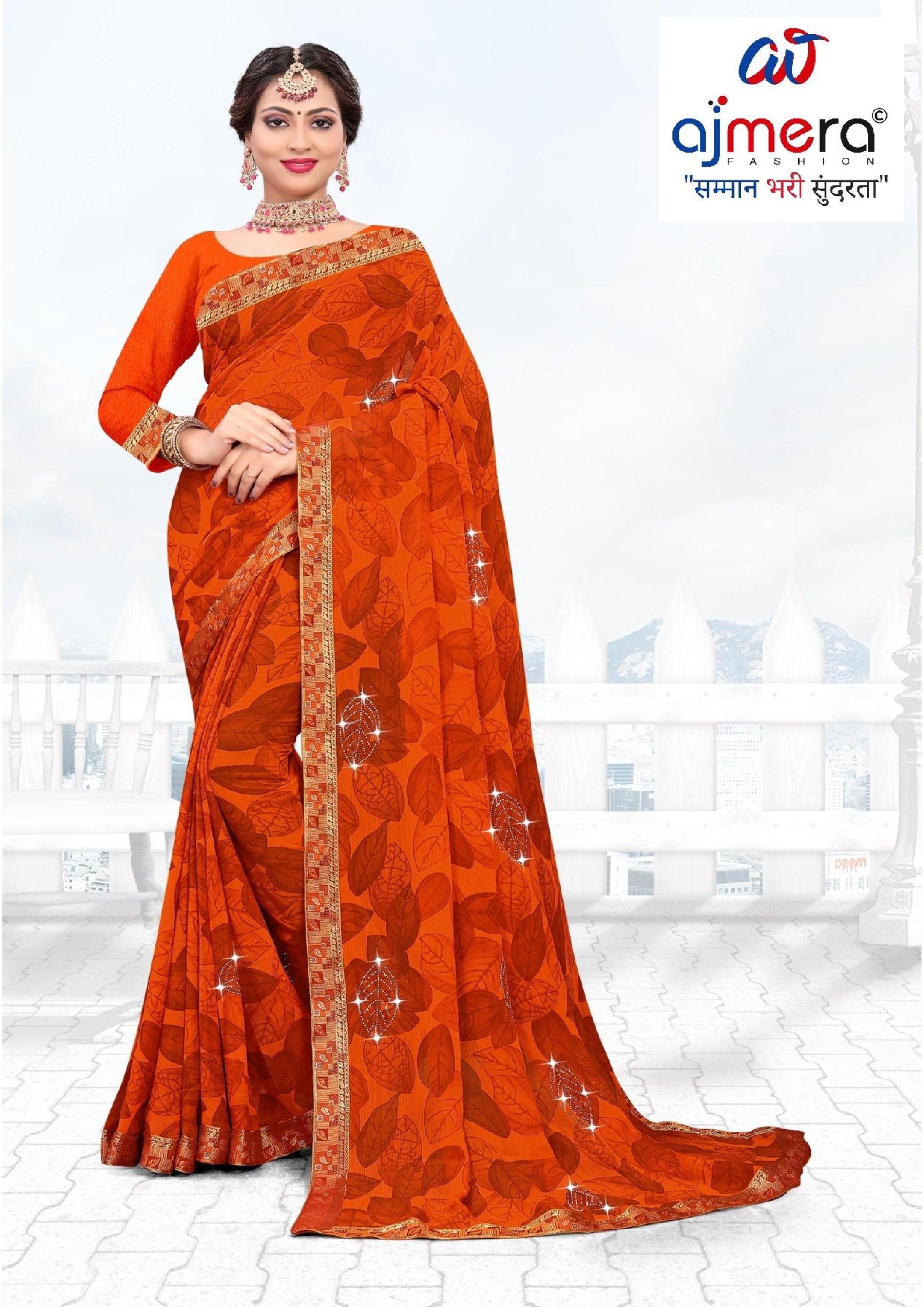 Fashionable Printed Saree with Blouse Piece for Festive Collection  | TTS-MUNMUN