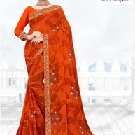 Fashionable Printed Saree with Blouse Piece for Festive Collection  | TTS-MUNMUN