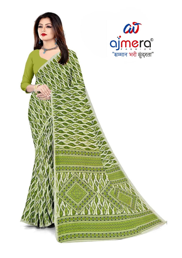 Exclusive Printed Saree with Blouse Piece for Elegant Ethnic Look  | CAS-VEERA