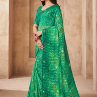 Elegant Printed Saree with Designer Blouse Piece for Festive Wear | SSR-AGARTALA
