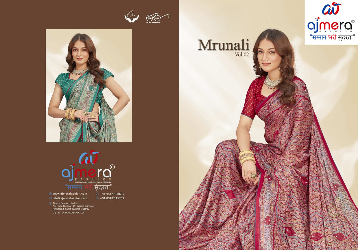 Exclusive Printed Saree with Blouse Piece for Elegant Ethnic Look  | RDD-MRUNALI