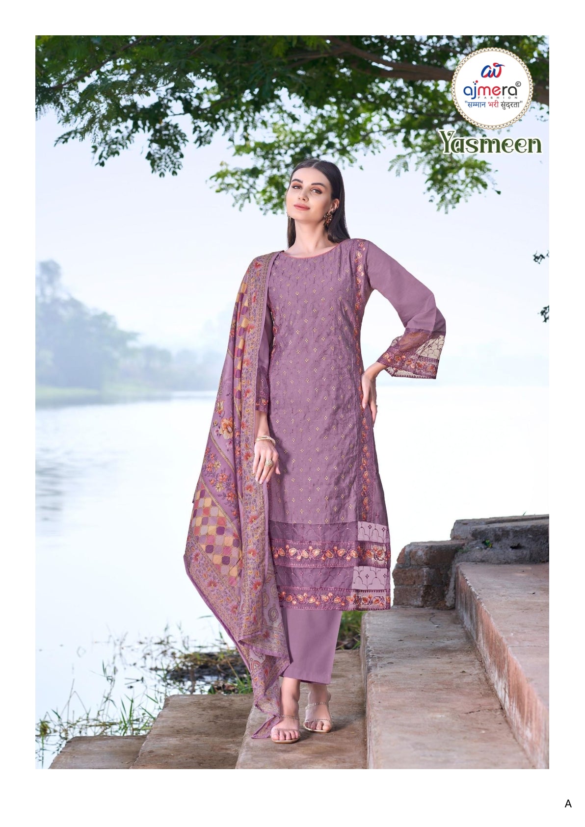 Premium Designer Unstitched Suit Set | S77-YASMEEN