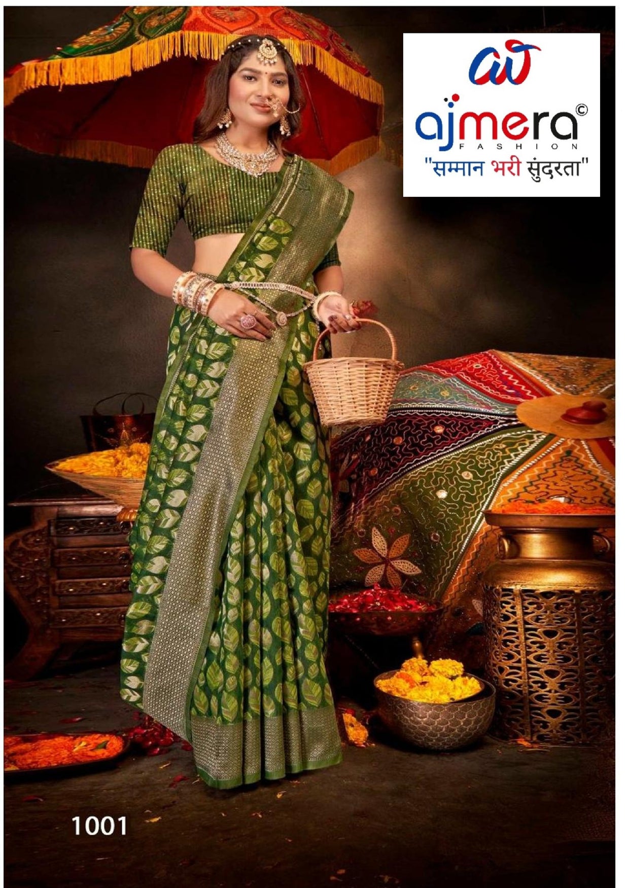 Traditional Rapier Silk Matching Saree With Blouse Piece | SOJ-HEENA LINEN