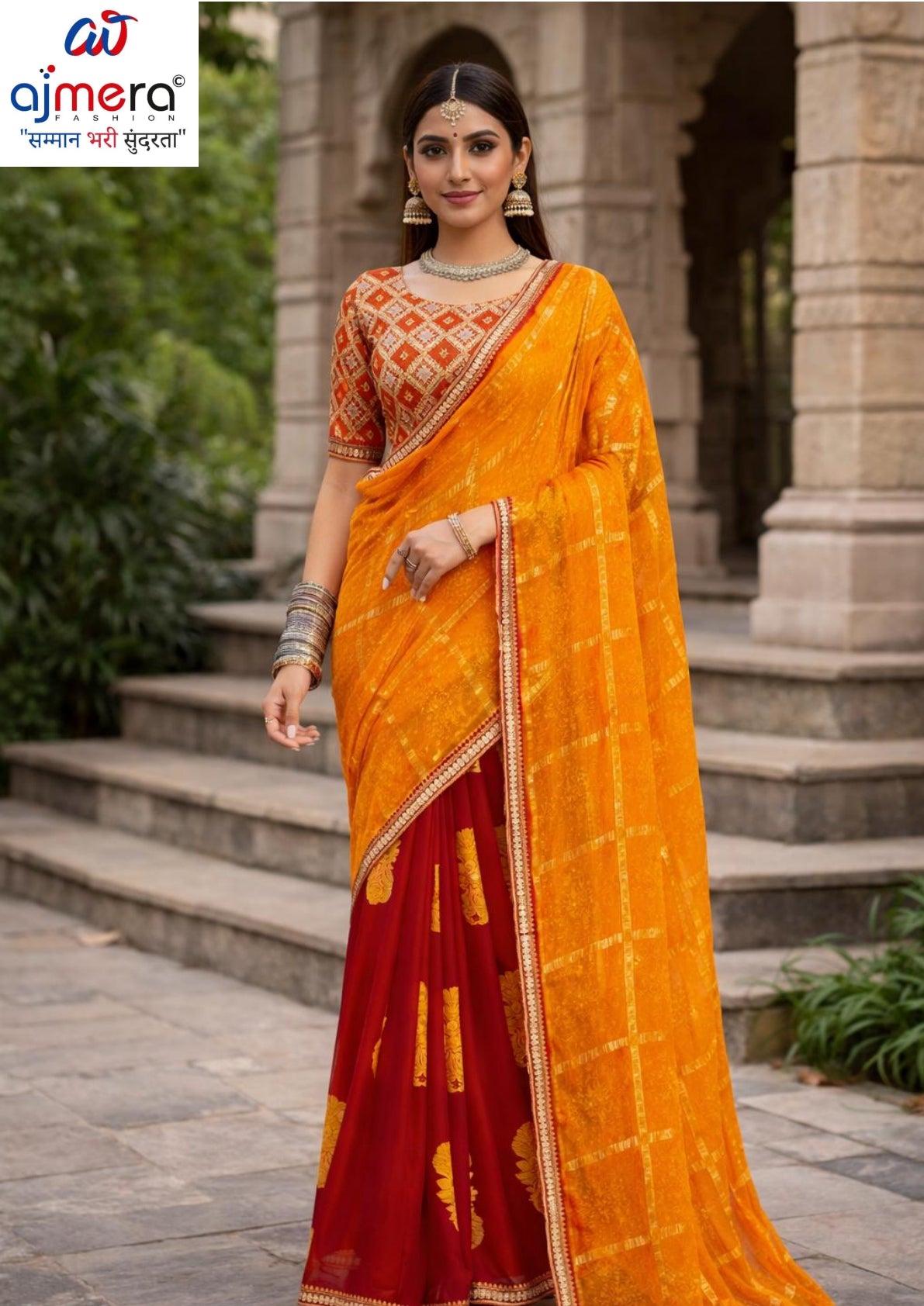 Classic Printed Saree with Blouse Piece for Timeless Traditional Style  | SYF-OMISHA VOL-04