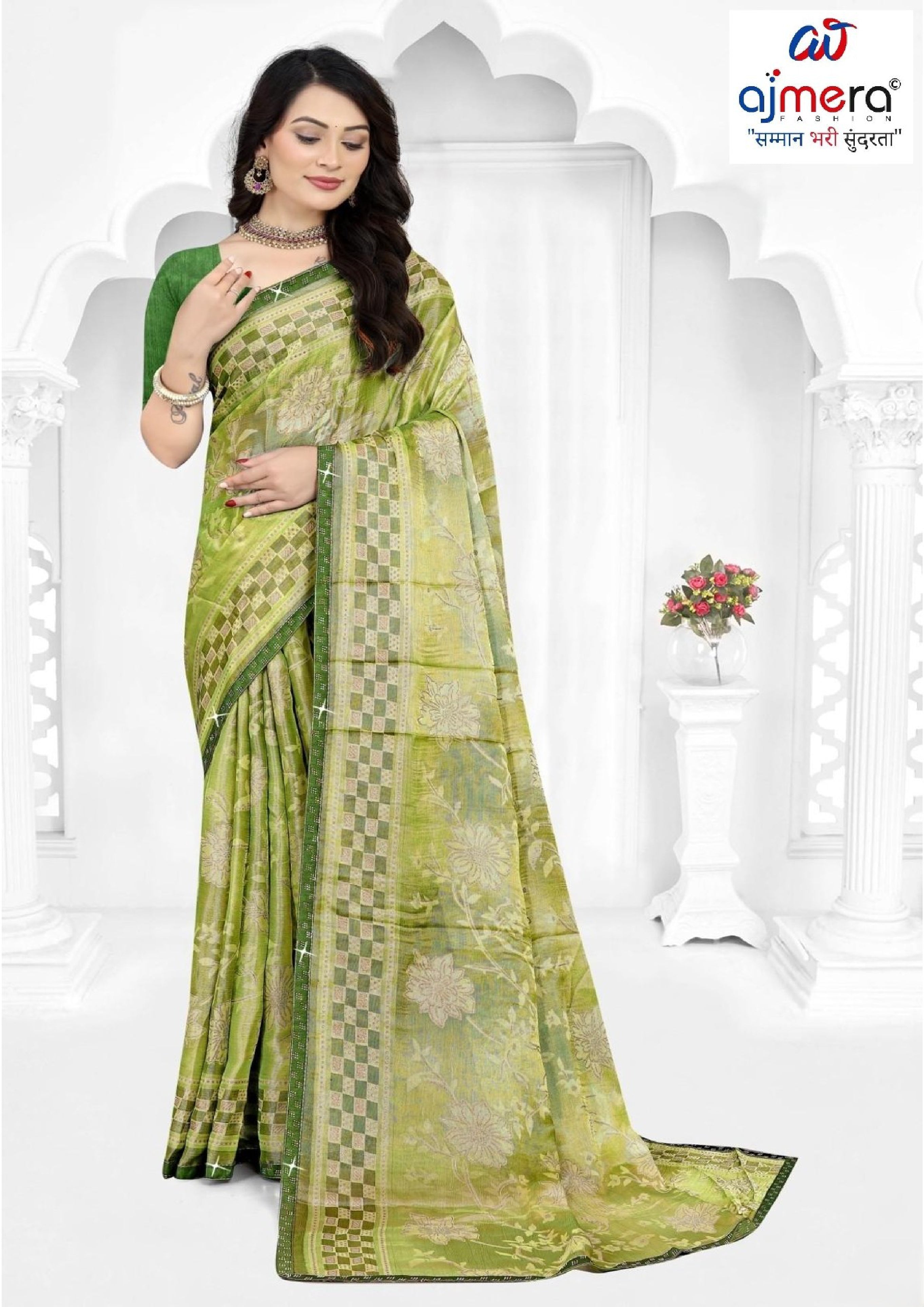 Fashionable Printed Saree with Blouse Piece for Festive Collection | TTS-HEENA VOL-28