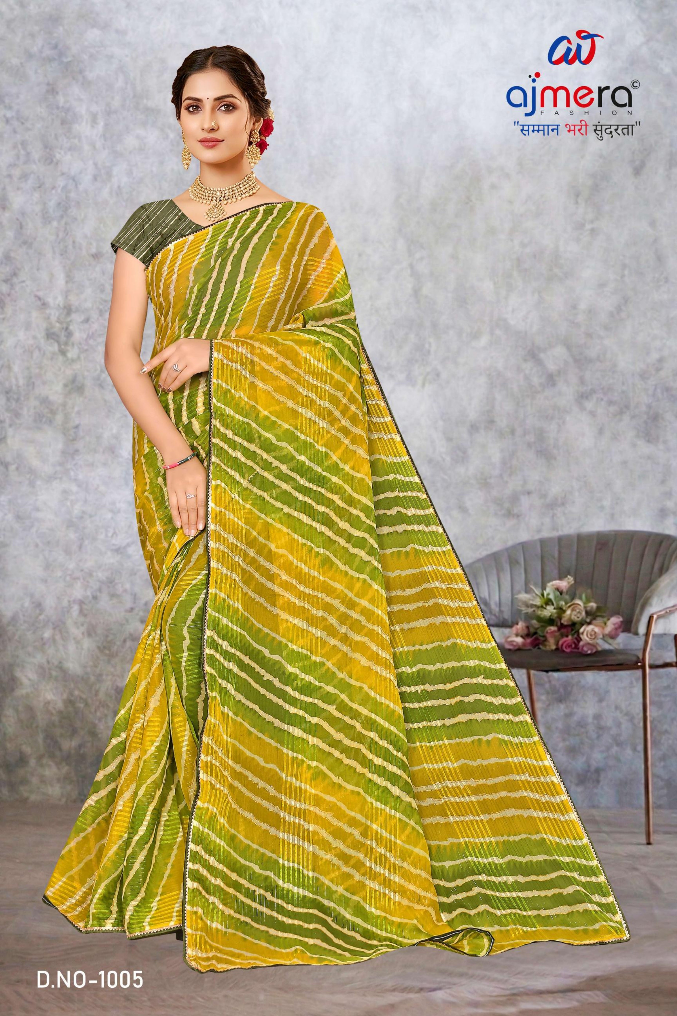 Chic Printed Saree with Blouse Piece for Sophisticated Ethnic Style | SNR-JUMP