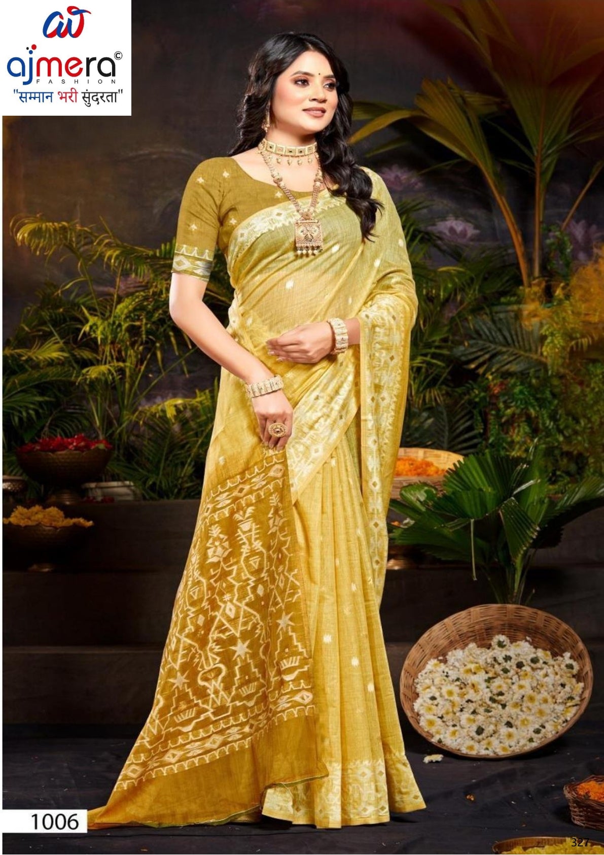 Fashionable Jacquard Silk Saree with Blouse Piece for Special Events | SOJ-KARISHMA COTTON