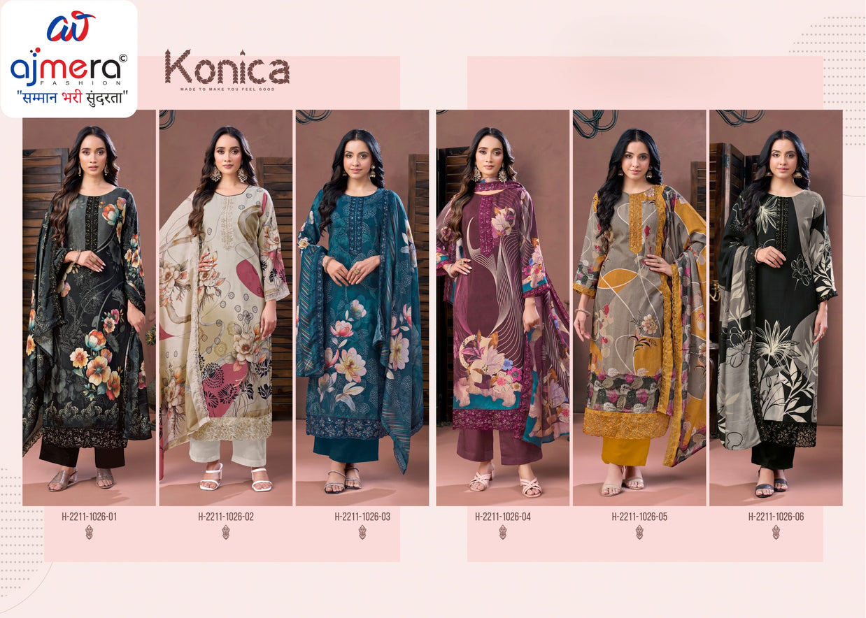 Premium Pure Viscose Unstitched Suit Set | VAS-KONICA