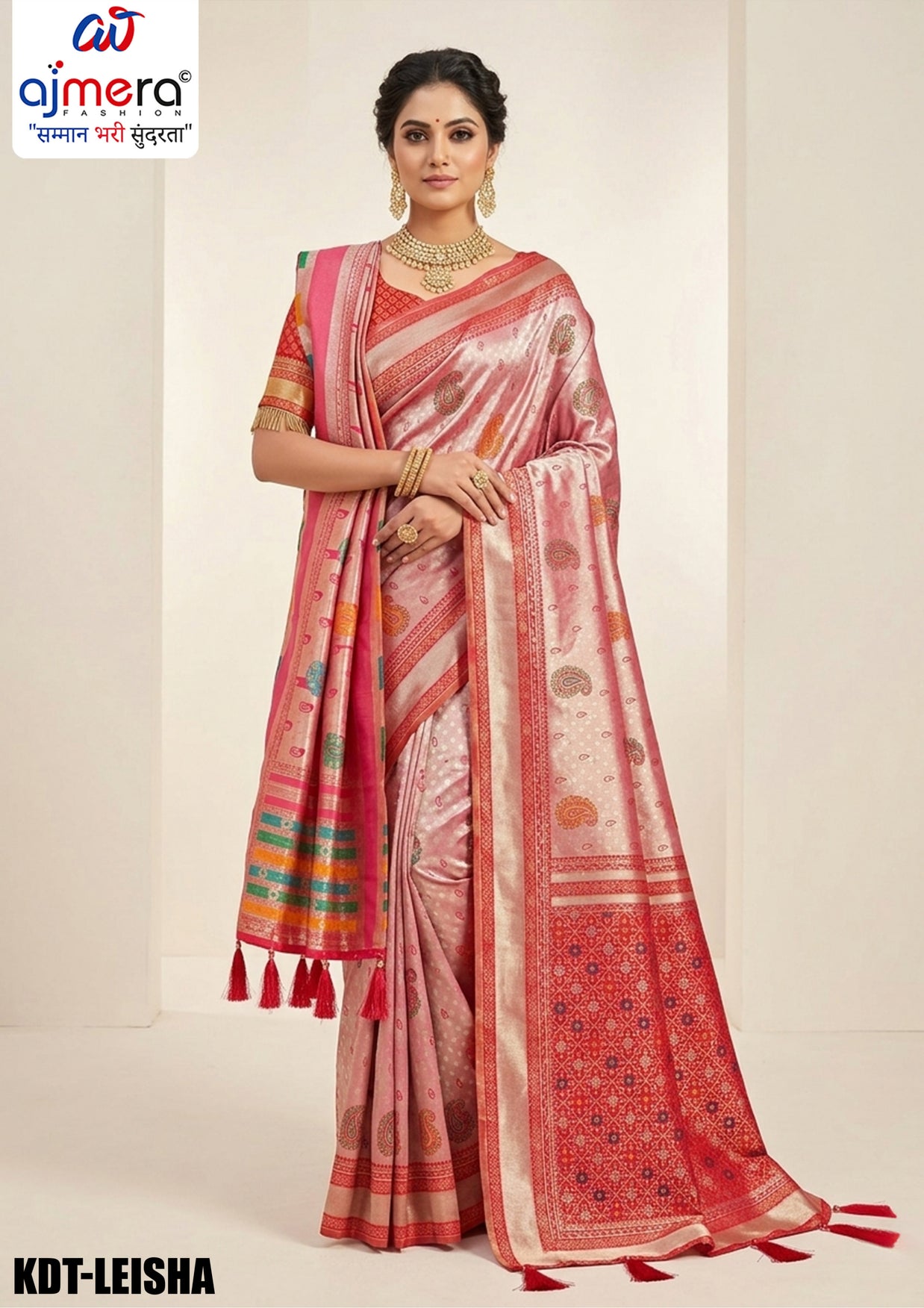 Party Wear Jacquard Silk Saree With Blouse Piece | KDT-LEISHA