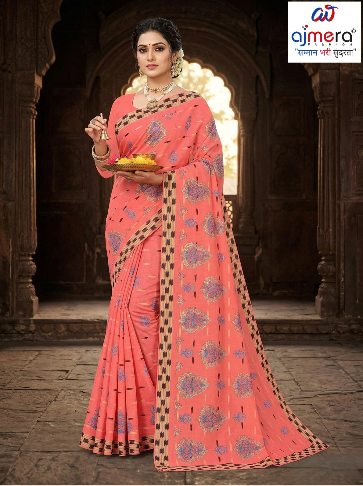 Handloom Cotton Saree with Without Blouse for Premium Ethnic and Traditional Wear | PJA-HETAL