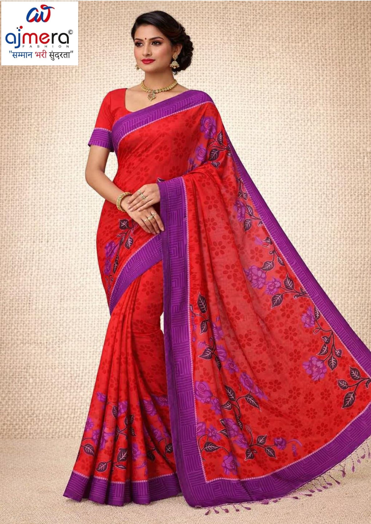 Printed Print Loose Saree without Blouse for Premium Ethnic and Traditional Wear | AA-LALLANTOP