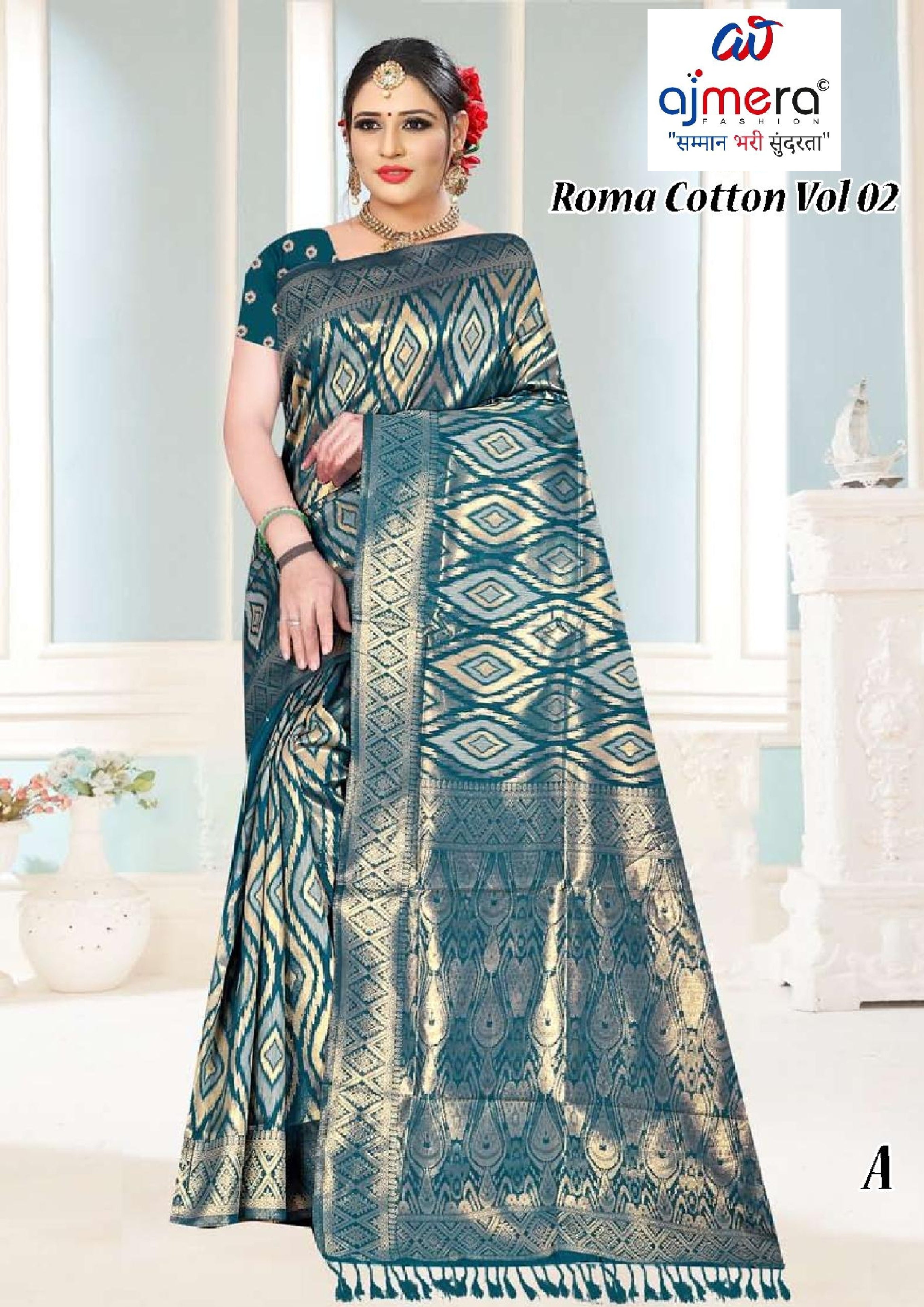Graceful Jacquard Silk Saree with Blouse Piece for Timeless Ethnic Fashion | TUL-ROMA COTTON VOL-02