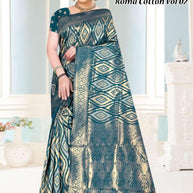 Graceful Jacquard Silk Saree with Blouse Piece for Timeless Ethnic Fashion | TUL-ROMA COTTON VOL-02