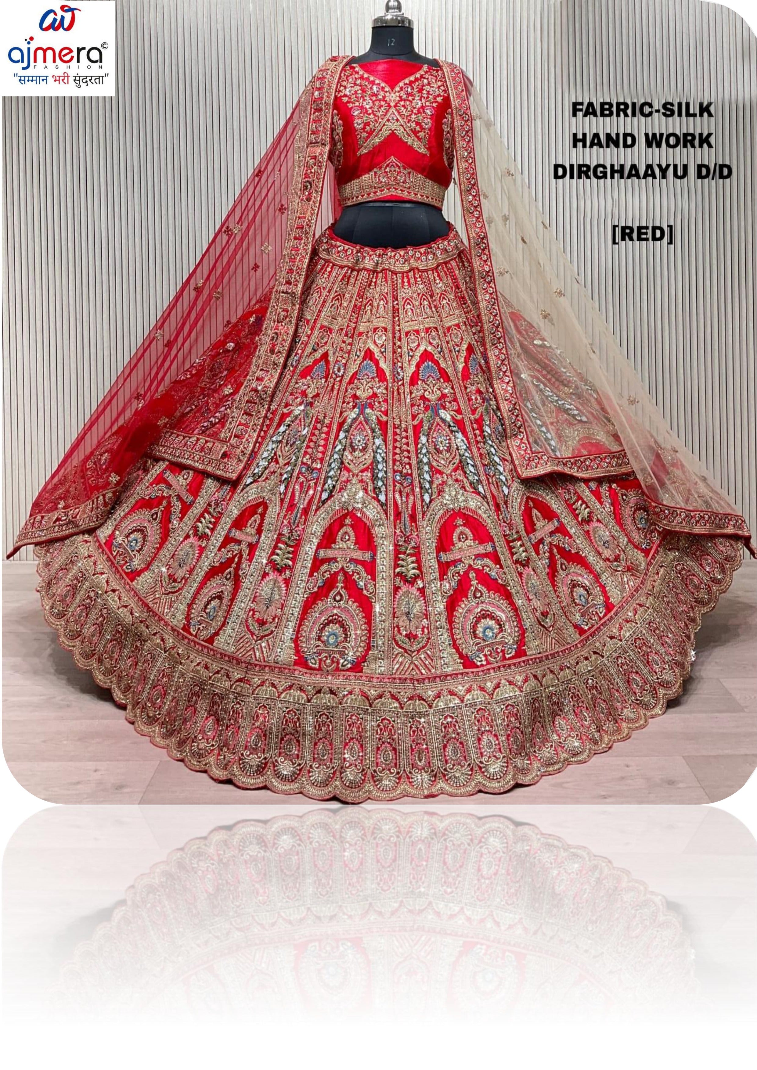 Hand Work Lehenga Blouse With Lehenga Dupatta Manufacturer Supplier Exporter|ABF-DIRGHAYU