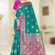 Modern Elegance Jacquard Silk Saree With Blouse Piece | DPM-SPARKLE CHINON