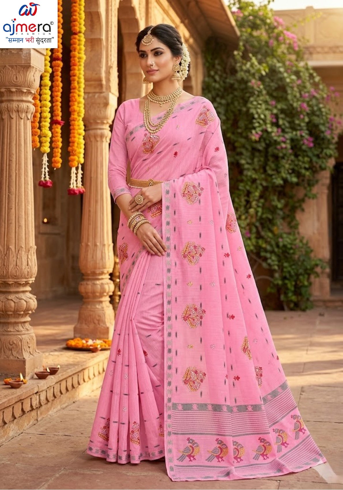 Designer Cotton Saree with Without Blouse for Premium Ethnic and Traditional Wear | PJA-GAJAL