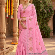 Designer Cotton Saree with Without Blouse for Premium Ethnic and Traditional Wear | PJA-GAJAL