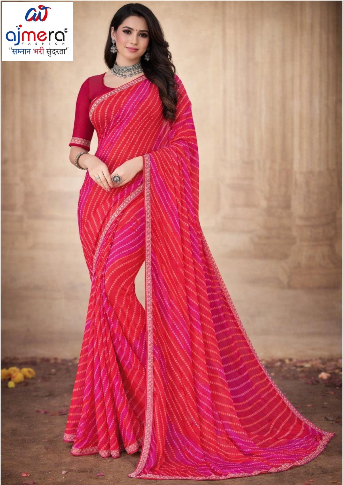 Classic Printed Saree with Blouse Piece for Timeless Traditional Style | JS-CHARKHA