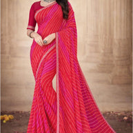 Classic Printed Saree with Blouse Piece for Timeless Traditional Style | JS-CHARKHA
