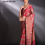 Handi Silk Handloom Silk Saree with Blouse for Premium Ethnic and Traditional Wear | ALL-HANDI SILK VOL-02