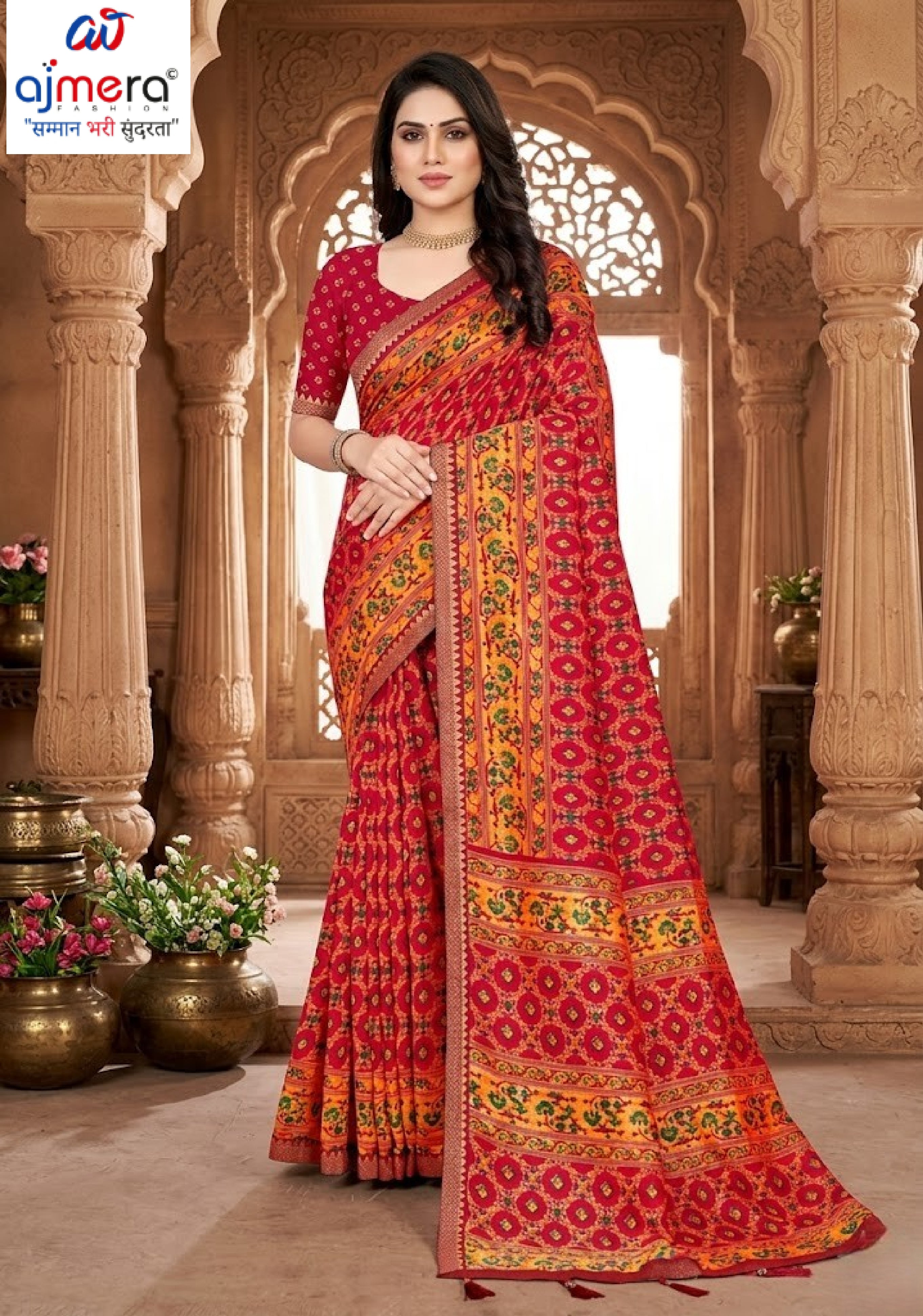 Vichitra Print Loose Saree with Blouse for Premium Ethnic and Traditional Wear | TTS-AKSARA VOL-39