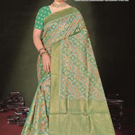 Stylish Jacquard Silk Saree with Blouse Piece for Festive Collection | TUL-CHANDRAMUKHI COTTON VOL-01