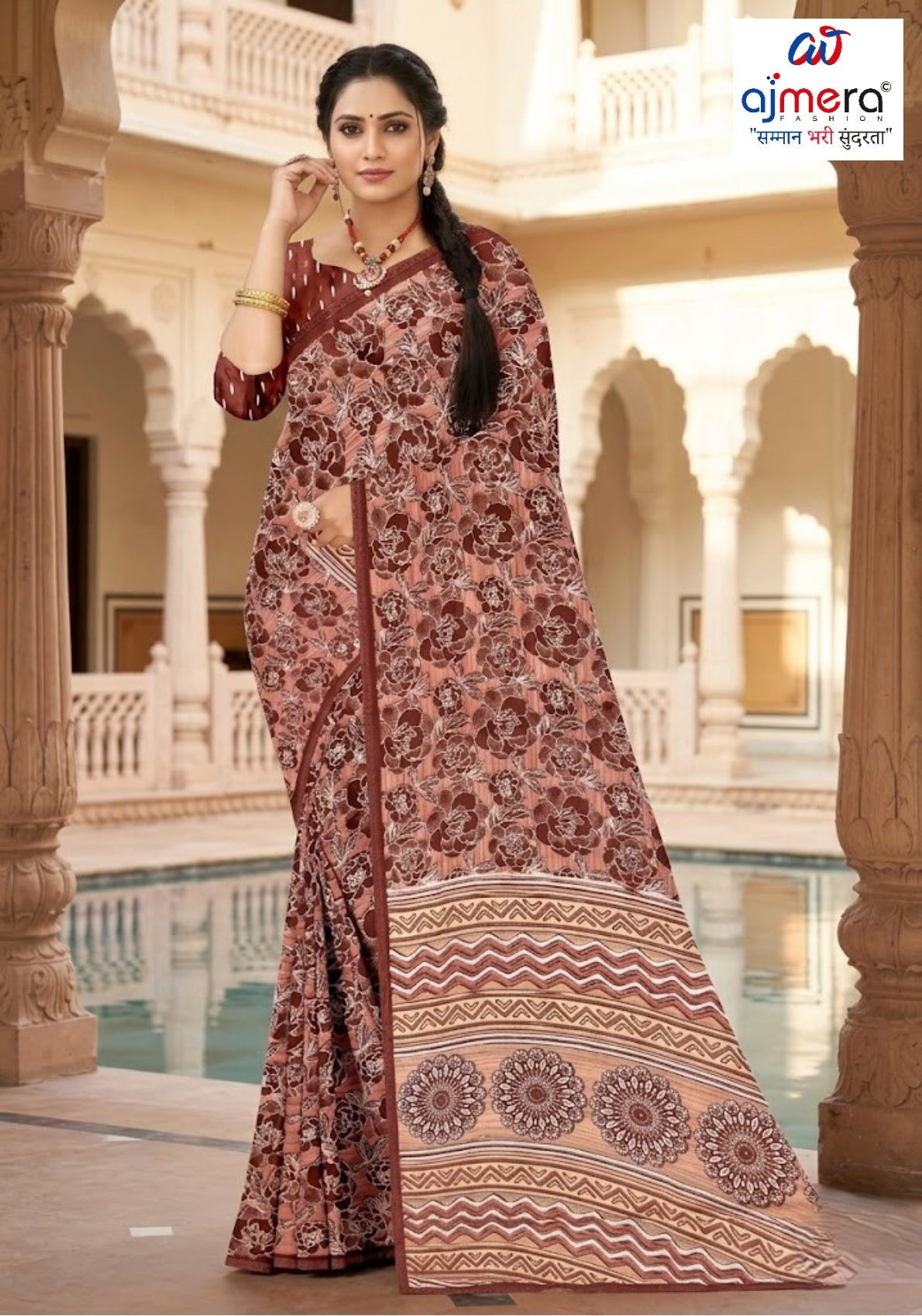 Designer Printed Saree without Blouse for Special Occasions | GLC-DIL LAGGI
