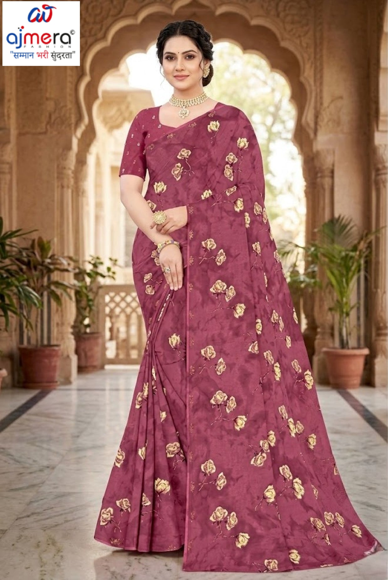 Contemporary Printed Saree with Blouse Piece for Premium Wear | GLC-SUHANA