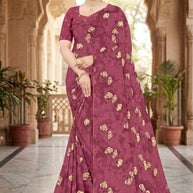 Contemporary Printed Saree with Blouse Piece for Premium Wear | GLC-SUHANA
