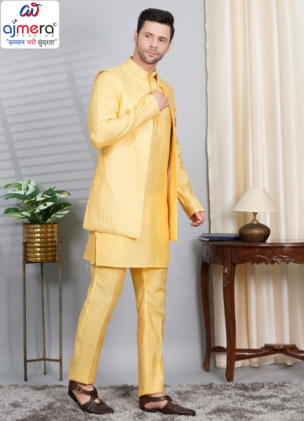 Premium Men's Kurta & Payjama for Wedding & Festive Wear | SNA-MKP12143