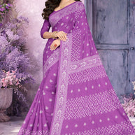 Soft Cotton Saree with Blouse Piece for Premium Ethnic and Traditional Wear | TLS-LUCKNOW COTTON WITH BP
