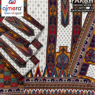 Premium Rayon Unstitched Suit Set | DAF-FARAH