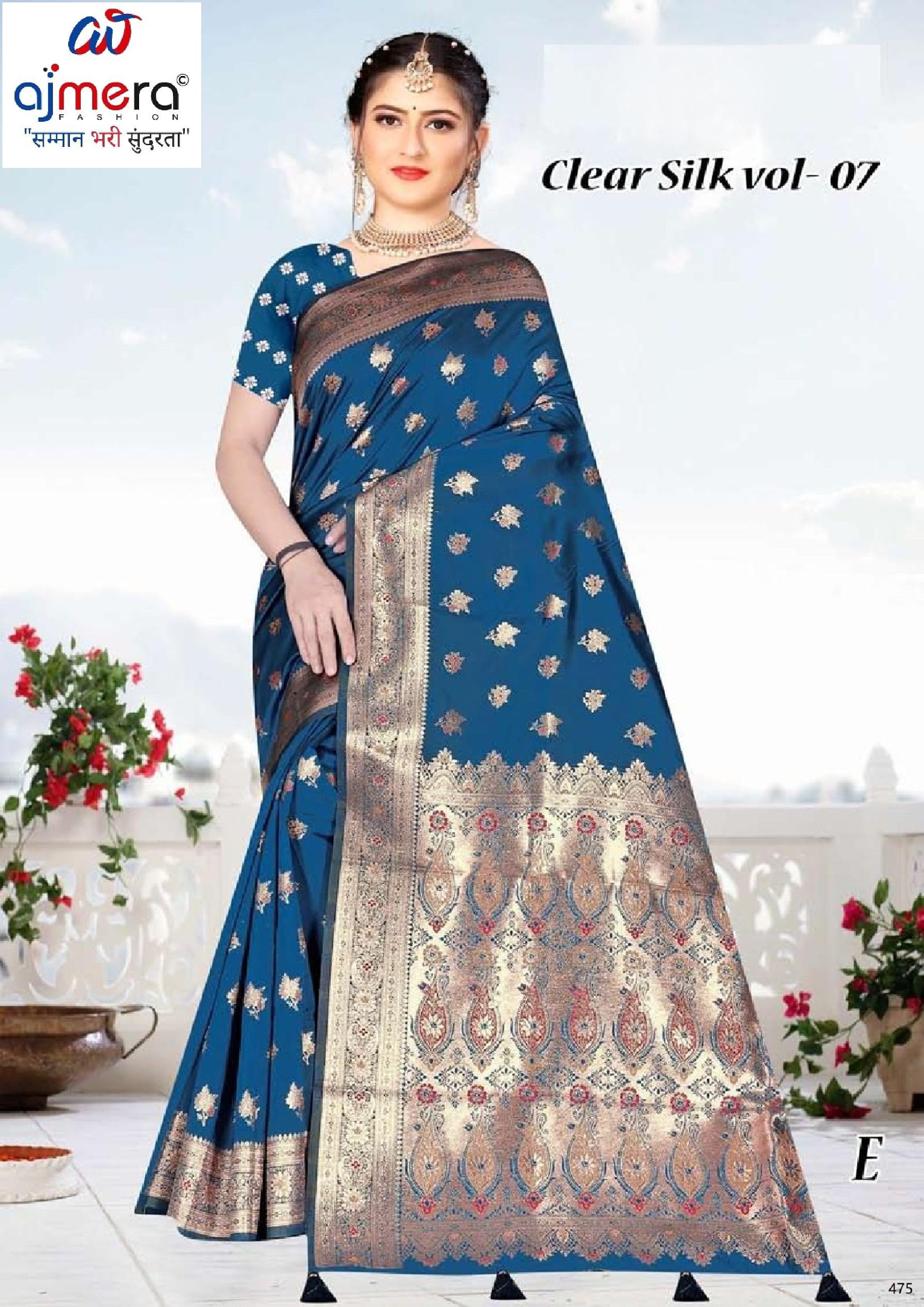 Premium Jacquard Silk Saree with Matching Blouse Piece for Ethnic Celebrations | TUL-CLEAR SILK VOL-07