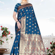 Premium Jacquard Silk Saree with Matching Blouse Piece for Ethnic Celebrations | TUL-CLEAR SILK VOL-07