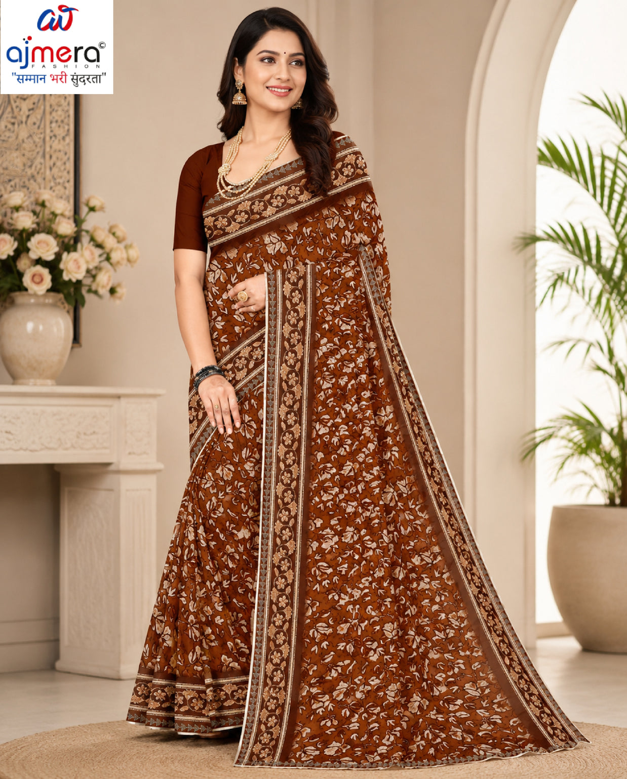 Contemporary Printed Saree with Blouse Piece for Premium Wear  | GPT-MEGHA-2