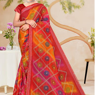 Elegant Printed Saree with Designer Blouse Piece for Festive Wear  | SNR-NAMAYA