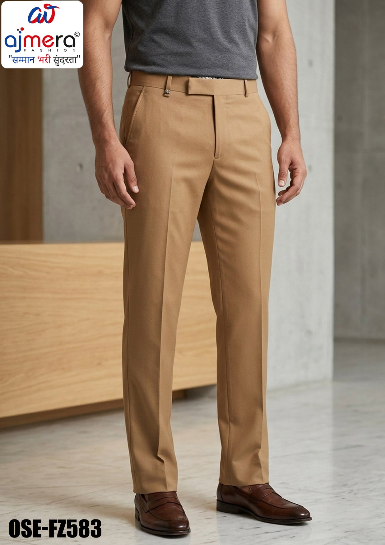Premium Men's Formal Pant for Office & Business Wear | OSE-FZ583